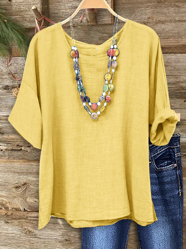 Solid Color Versatile Casual Blouse