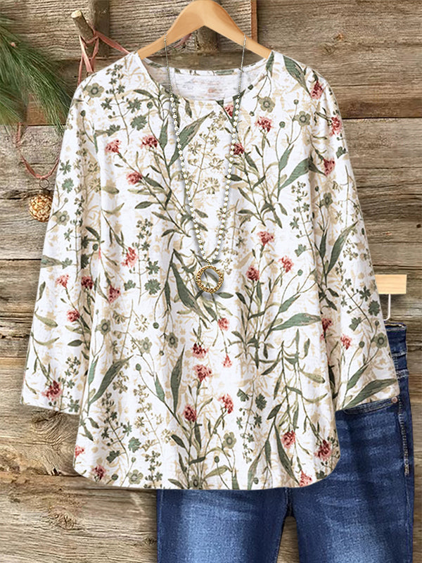 Botanical Whisper Crew Neck Top