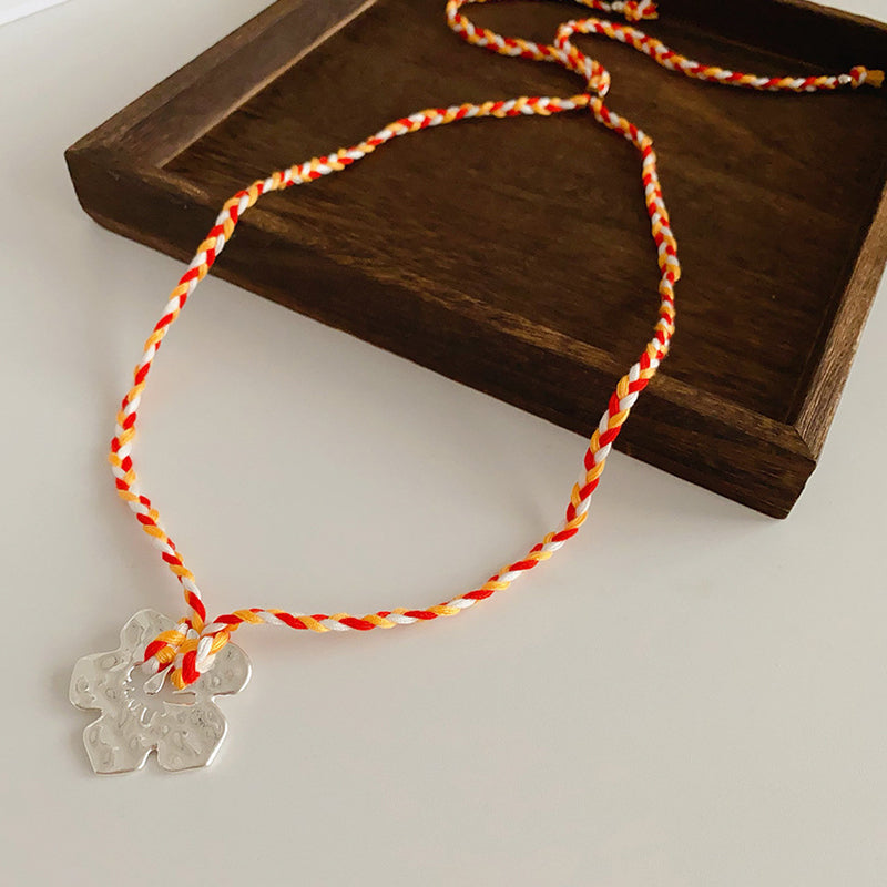 Golden Bloom Braided Necklace