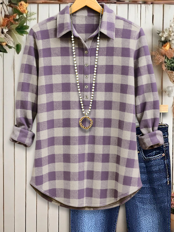 Lavender Plaid Everyday Shirt