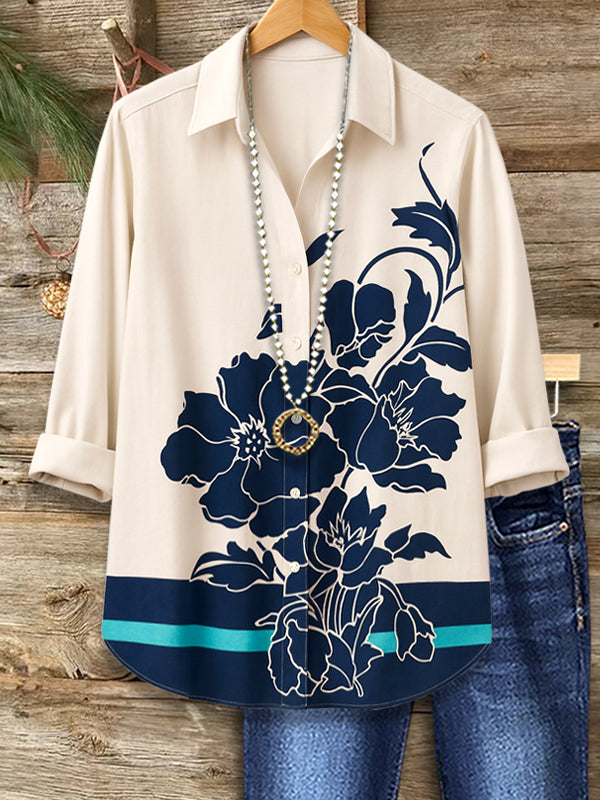 Midnight Garden Casual Blouse