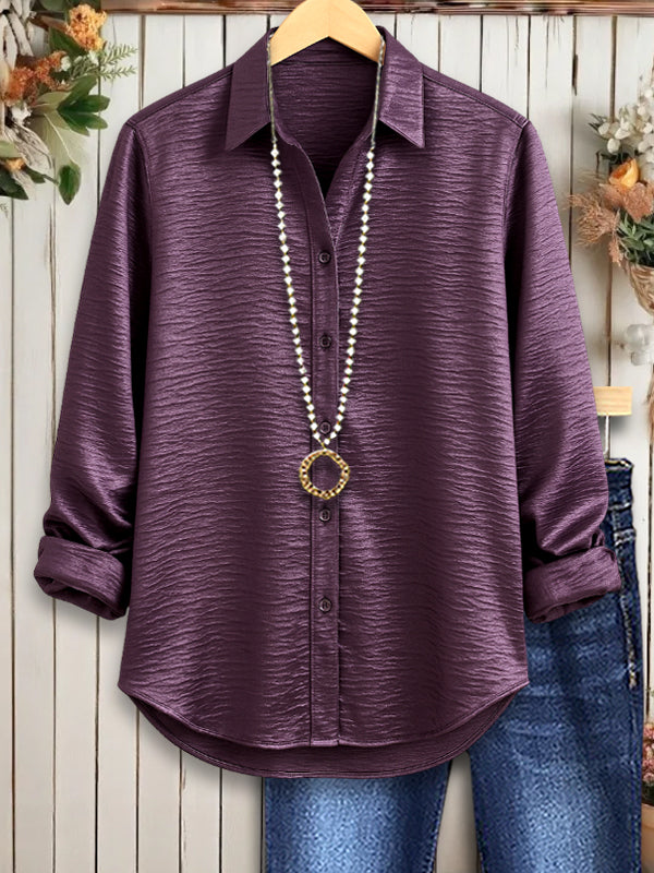 Luxe Satin Button-Up Shirt