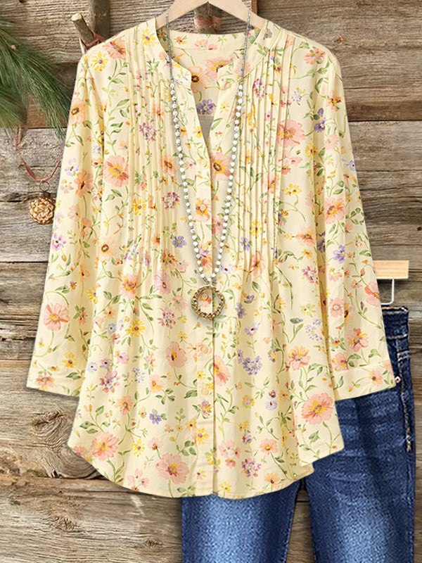 Sunshine Meadow Pintuck Blouse