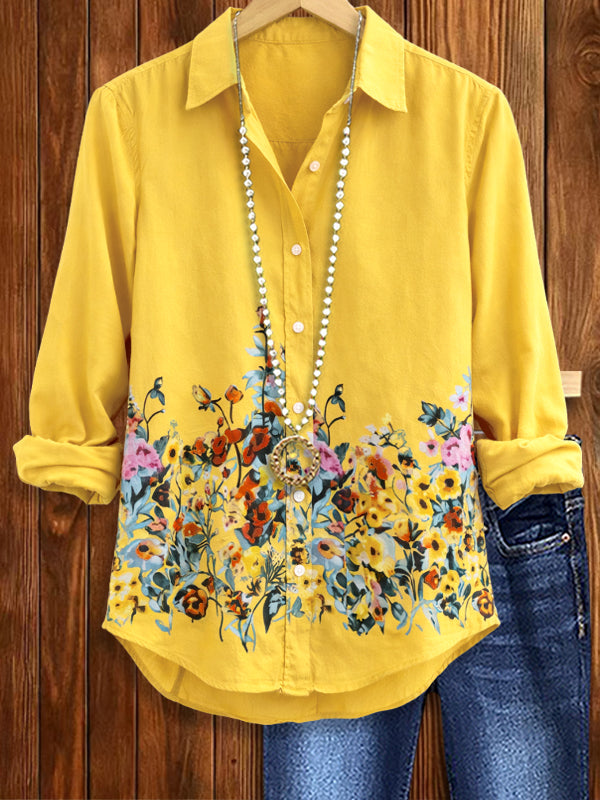 Golden Garden Button-Up Shirt