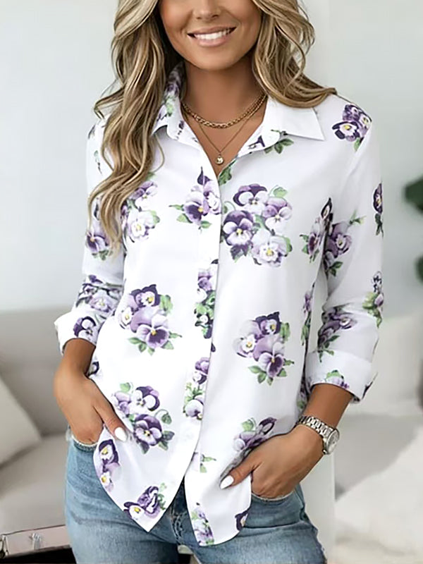 Lavender Garden Button-Down Shirt