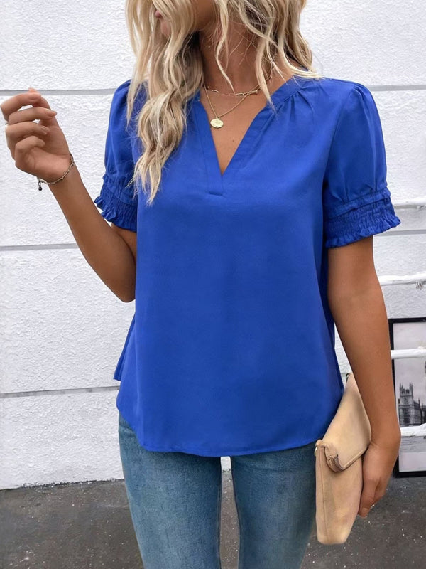 Coastal Breeze Smocked Sleeve Top