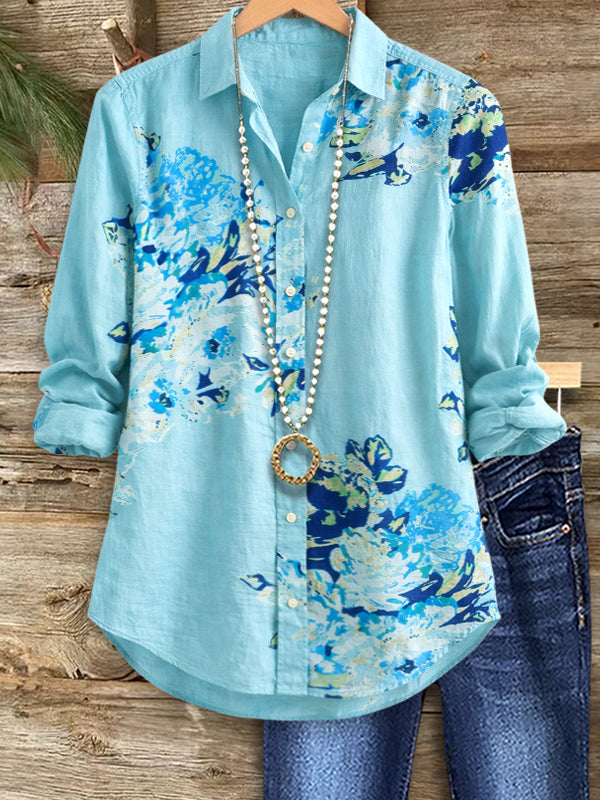 Coastal Breeze Floral Blouse