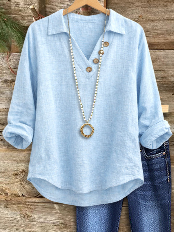 Sky Harbor Button Accent Blouse