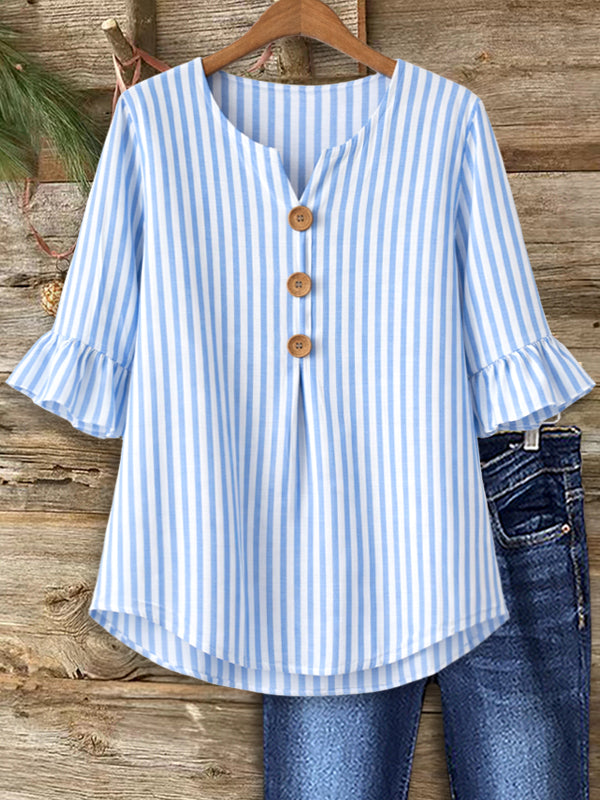 Coastal Breeze Stripe Blouse