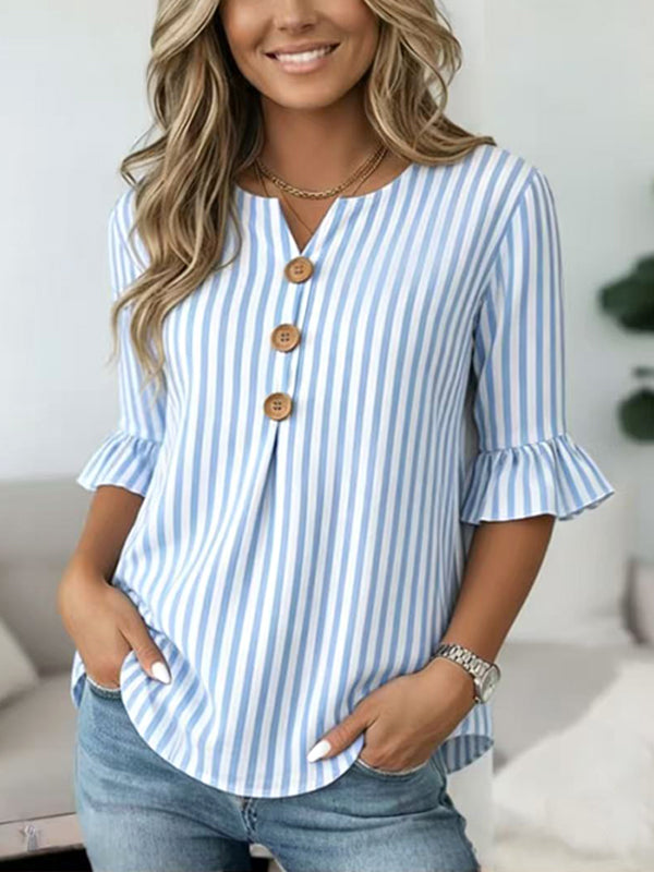 Coastal Breeze Stripe Blouse