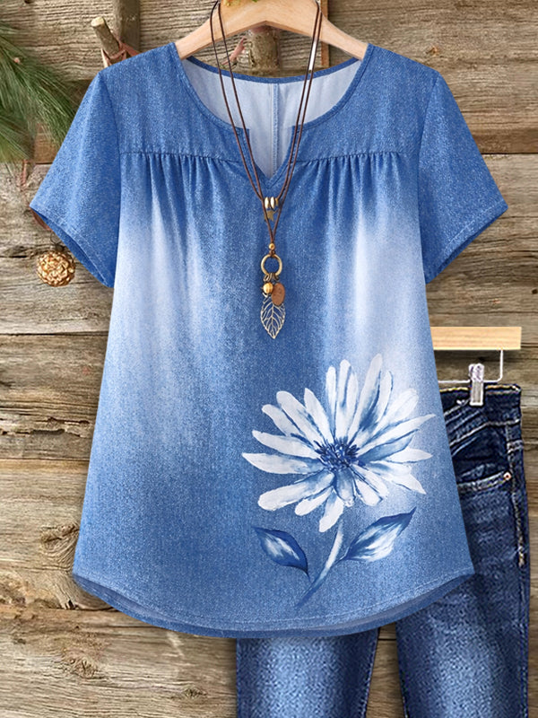 Sunset Bloom Gradient Top