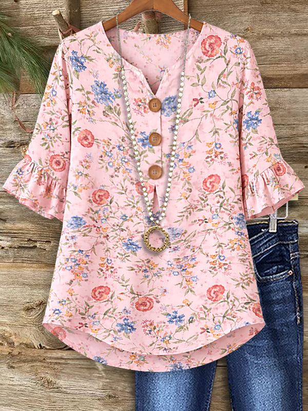 Sweet Garden Button Blouse