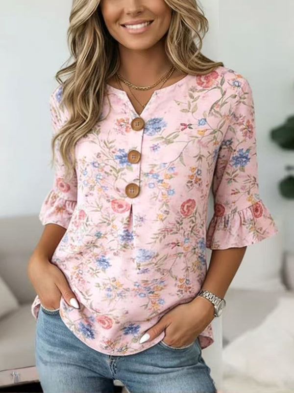 Sweet Garden Button Blouse
