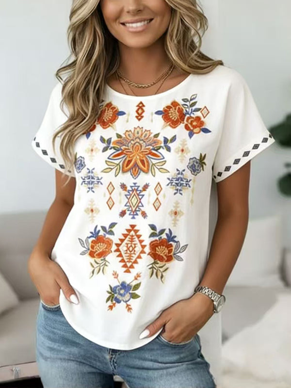 Boho Bloom Embroidered Top