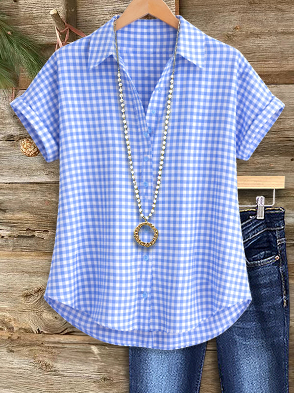 Classic Blue Gingham Shirt