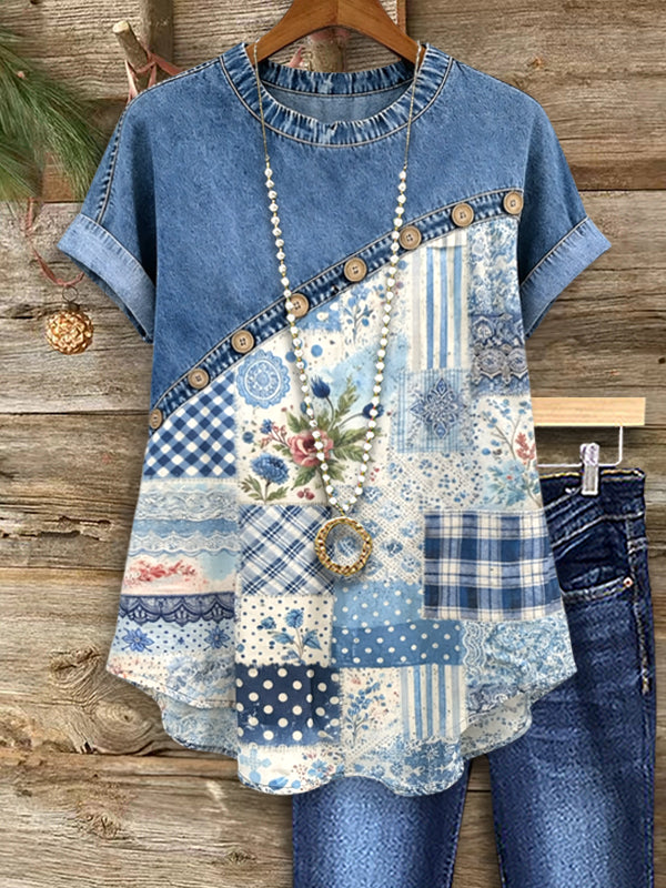Coastal Breeze Ruffle Blouse