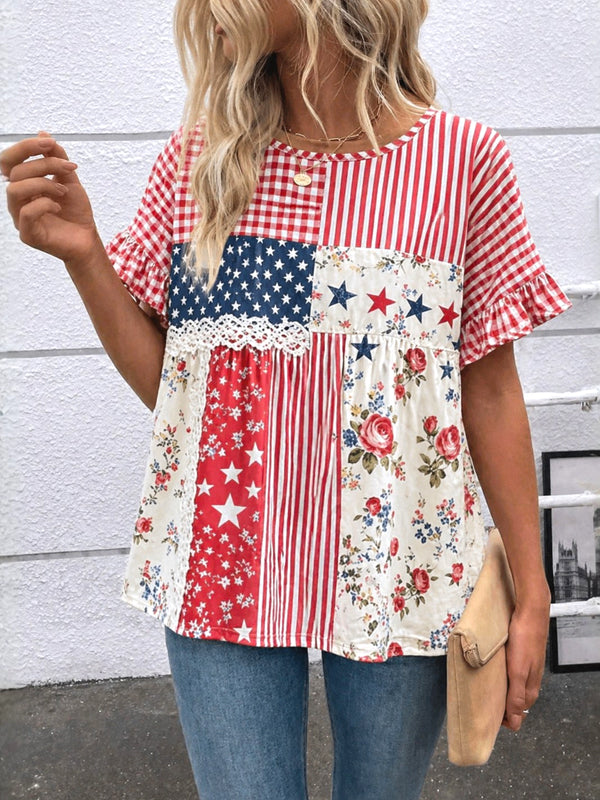 Stars & Stripes Patchwork Top