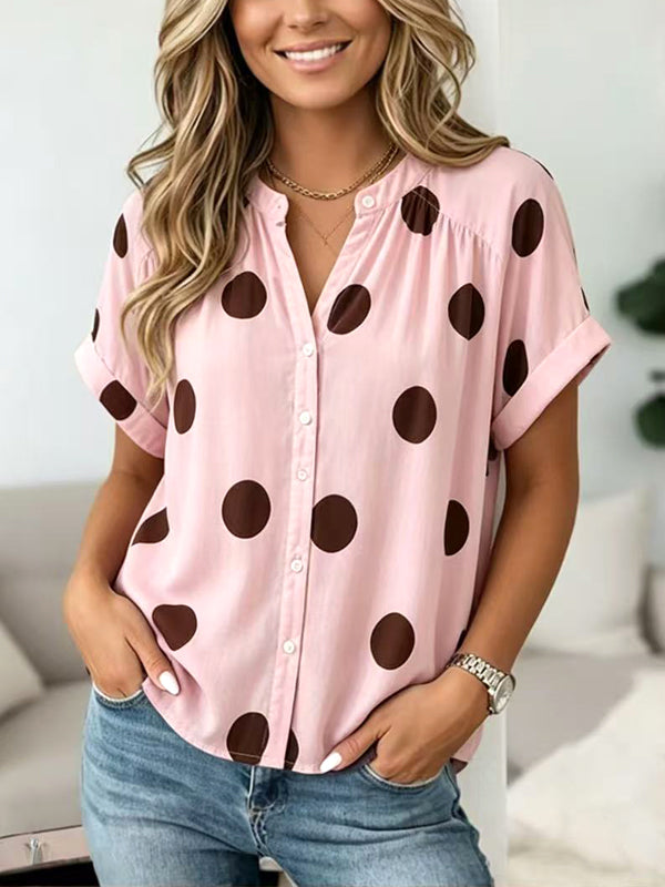 Sweet Blush Polka Dot Blouse