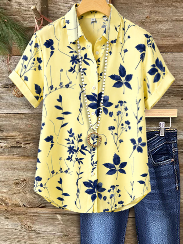 Lemon Meadow Floral Shirt