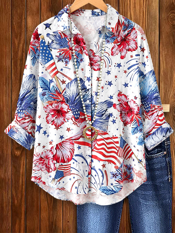 Freedom Fireworks Button Shirt