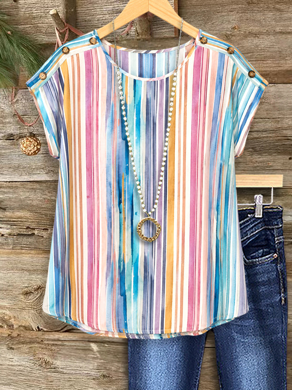 Coastal Breeze Stripe Blouse