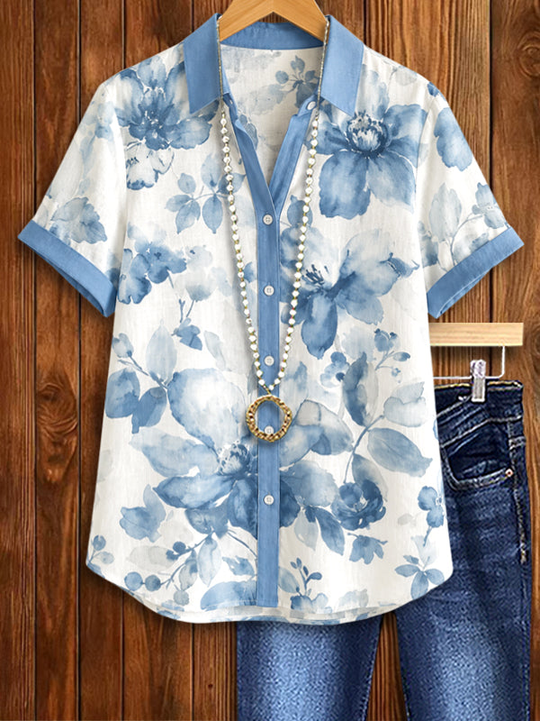 Coastal Bloom Button Shirt
