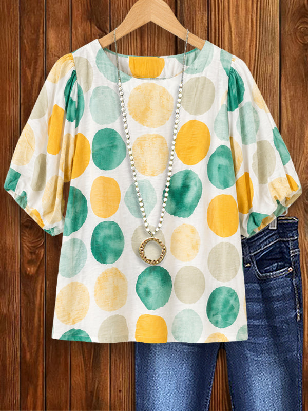 Sunny Orchard Puff Sleeve Top