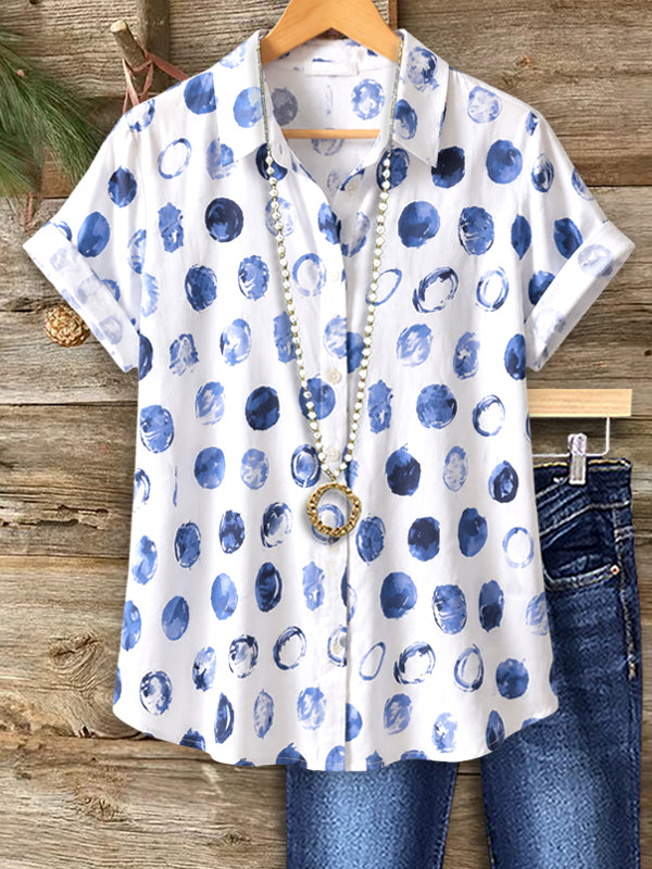 Coastal Dots Classic Button-Up Shirt
