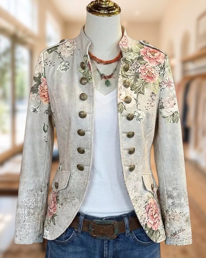 Stand Collar Double Breasted Jacket