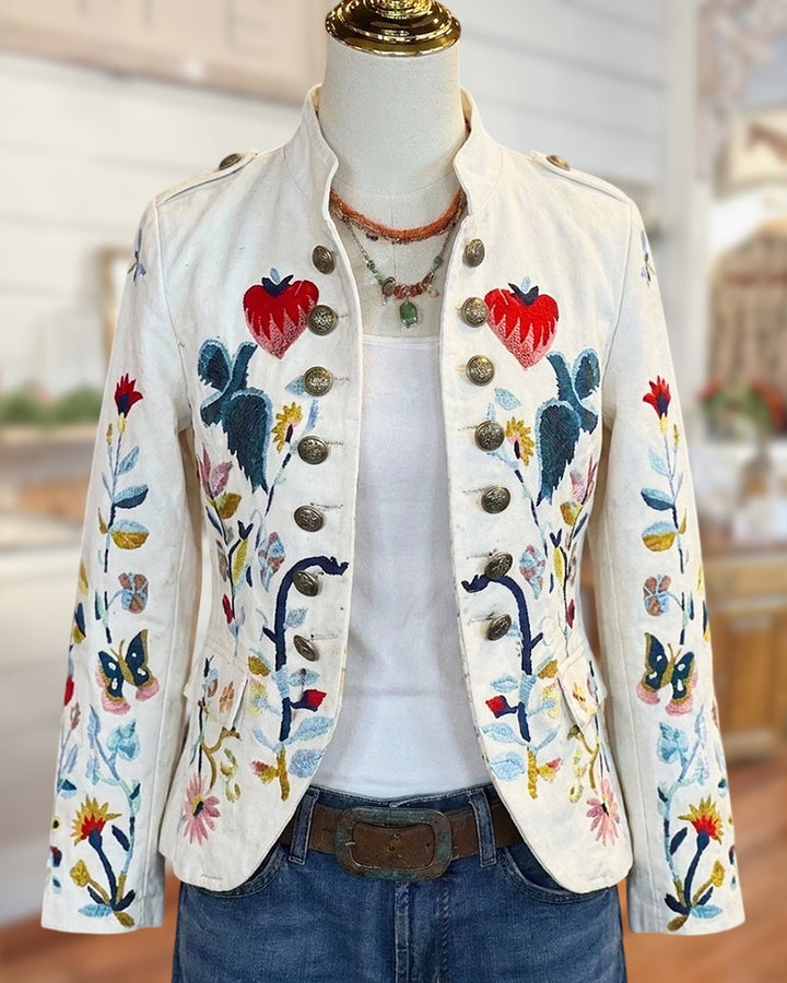 Stand Collar Double Breasted Jacket