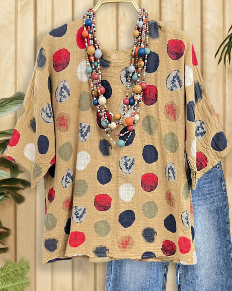 Multicolor Graphic Print Casual Wear Blouse