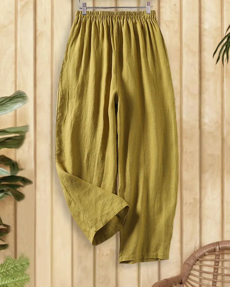 Solid Color Stylish Pocket Pants
