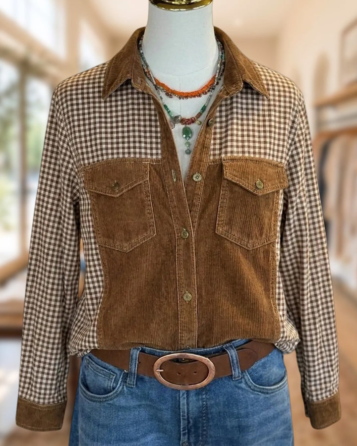Camo Flap Pocket Rolled Cuff Shirt
